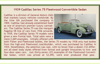 CADILLAC Fleetwood 75 Convertible (1939), grey