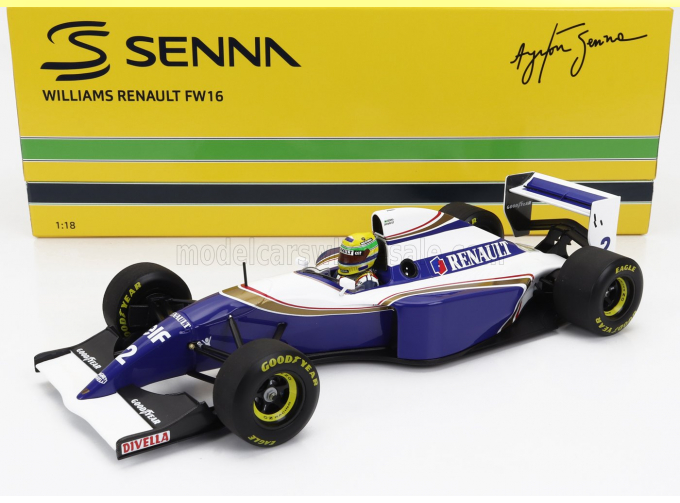 WILLIAMS F1 Fw16 Team Rothmans Renault N2 Test Season (1994) Ayrton Senna, Blue White