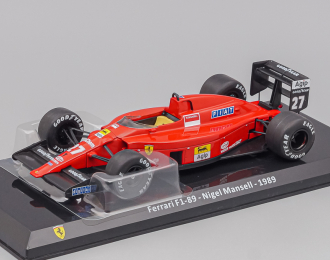 FERRARI F1 F1-89 №27 Season (1989) Nigel Mansell - Con Vetrina - With Showcase, Red Black