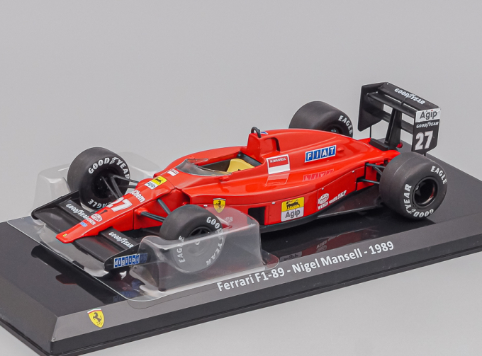 FERRARI F1 F1-89 №27 Season (1989) Nigel Mansell - Con Vetrina - With Showcase, Red Black