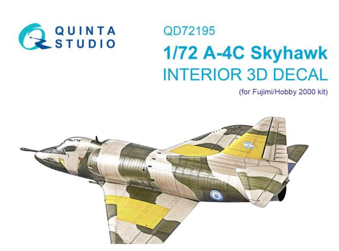 3D Декаль интерьера кабины A-4C Skyhawk (Fujimi/Hobby 2000)