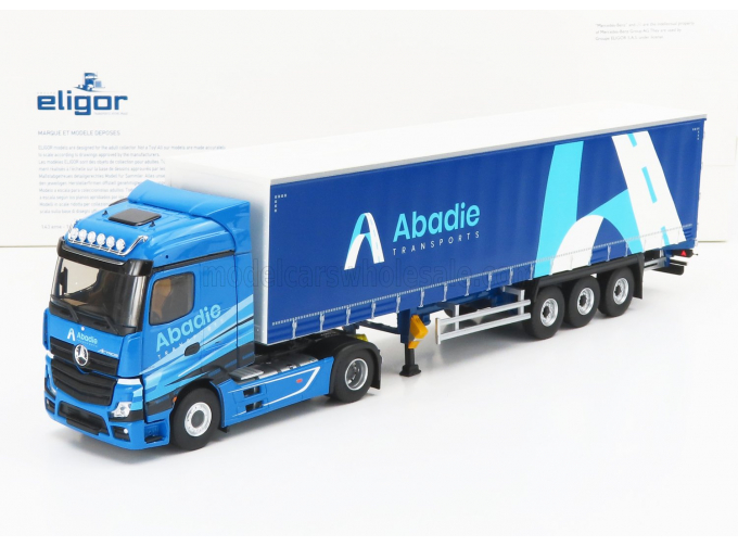 MERCEDES-BENZ Actros 5 1859 Truck Telonato Abadie Transports (2020), 2 Tone Blue