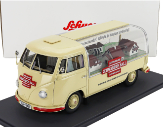 VOLKSWAGEN T1a Pick-up (Здание Сберегательной кассы Швебиш-Халль) Bauspar-kasse Schwabisch Hall (1962), бежевый