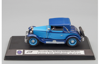 MERCEDES-BENZ 10/50 typ Stuttgart 260 (W11) Cabriolet A (1929), blue