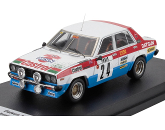 DATSUN 160j (night Version) №24 Rally Montecarlo Rauno Aaltonen - Kevin Gormley (1981), White Red Blue