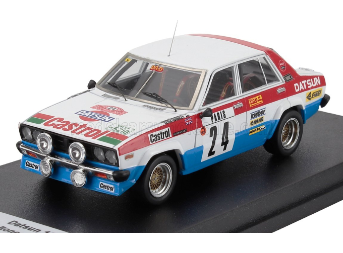 DATSUN 160j (night Version) №24 Rally Montecarlo Rauno Aaltonen - Kevin Gormley (1981), White Red Blue