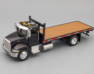 PETERBILT 335 платформа c досками, черный