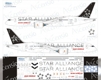 Декаль на самолет боенг 787-8 Dremliner (Star Alliance)