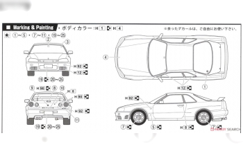 Сборная модель Nissan Skyline R34 25GT Turbo 1998