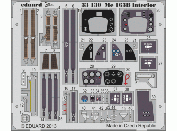 Фототравление Me 163B interior S.A.