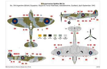 Сборная модель Британский истребитель Supermarine Spitfire MK.Va