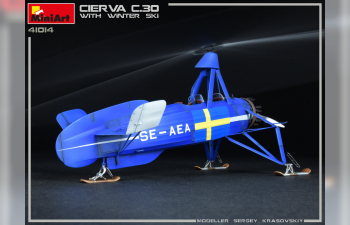 Сборная модель Вертолёт CIERVA C.30 w/ WINTER SKI