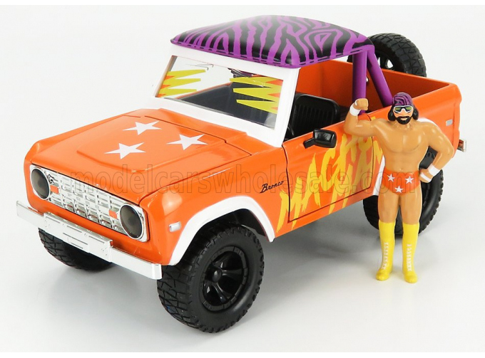 FORD Bronco With Macho Man Randy Savage Figure 1973, Orange