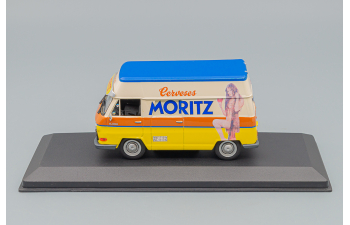 MERCEDES-BENZ 1300 Van Cerveza Moritz - Birra Beer - (1976), Yellow Brown Cream