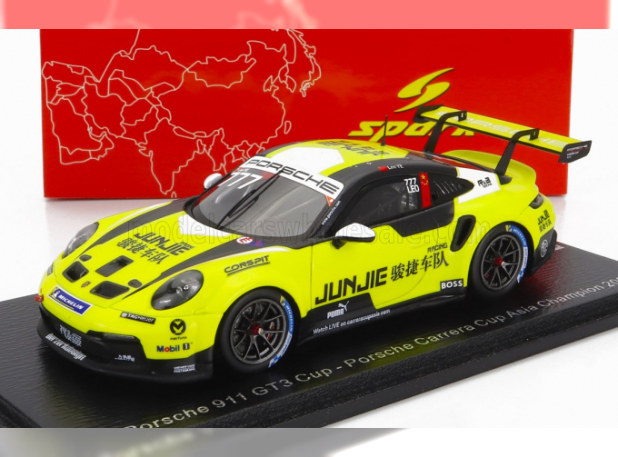 PORSCHE 911 991-2 Gt3 Team Jungig №777 Champion Asia Porsche Carrera Cup Season (2022) L.ye, Yellow Black