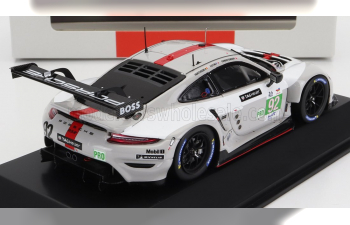 PORSCHE 911 991-2 Rsr-19 4.2l Team Porsche Gt N92 24h Le Mans (2022) M.Christensen - K.Estre - L.Vanthoor, White Grey Red