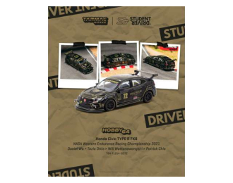 Honda Civic Type R FK8 Black Nasa Western Endurance Racing Championship, black 2021