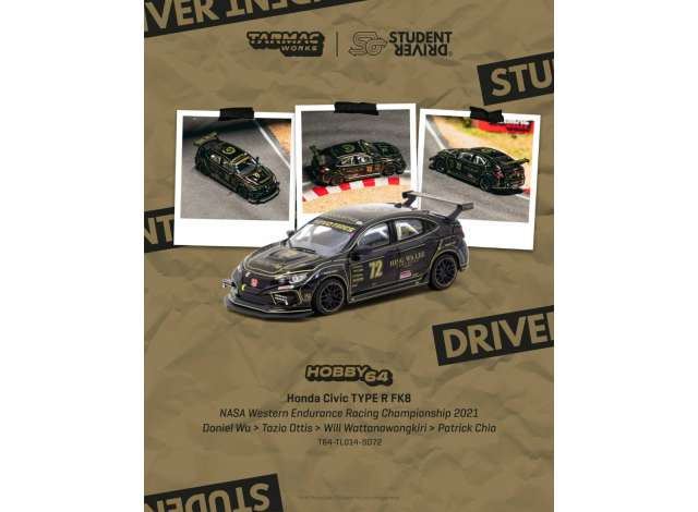 Honda Civic Type R FK8 Black Nasa Western Endurance Racing Championship, black 2021