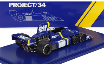 TYRRELL F1 P34 Elf 6-wheels N 0 Presentation Season (1976) Patrick Depailler - Jody Scheckter, Blue Yellow
