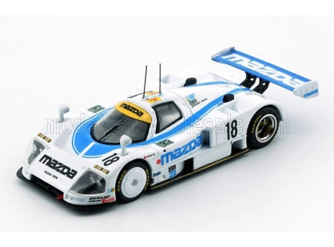MAZDA 787b R26b 2.6l Team Mazdaspeed Co. Ltd. №18 24h Le Mans (1991) David Kennedy - Stefan Johansson - Maurizio Sandro Sala, White Light Blue