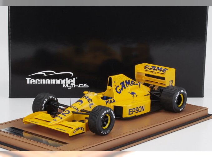 LOTUS F1 101 Team Camel Honda №12 Australian Gp (1989) Satoru Nakajima - Con Vetrina - With Showcase, Yellow