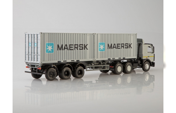 Минский-6422 с полуприцепом-контейнеровозом Минский-938920 Maersk, серый