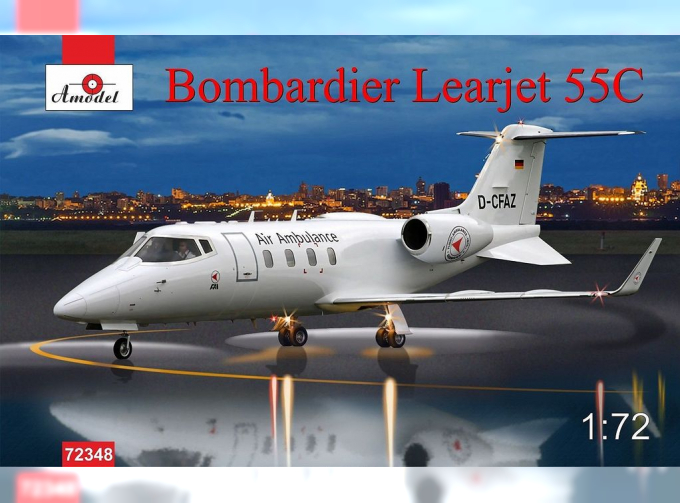 Сборная модель Канадский пассажирский самолет Bombardier Learjet 55C