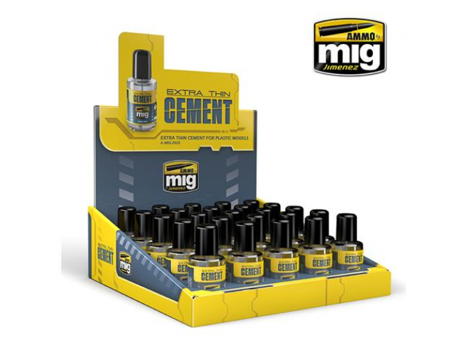 Extra Thin Cement DISPLAY (25 Jars Extra Thin Cement 30mL) – Discount Included