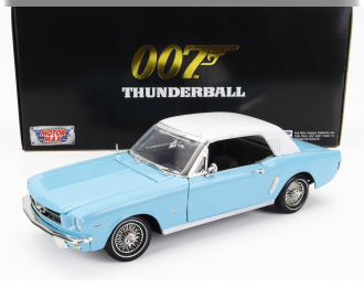 FORD Mustang Convertible Spider (1967) - 007 James Bond - Thunderball - Operazione Tuono, Light Blue White