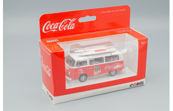 VOLKSWAGEN T1 Minibus Coca-cola With Surfboard 1961, White Red