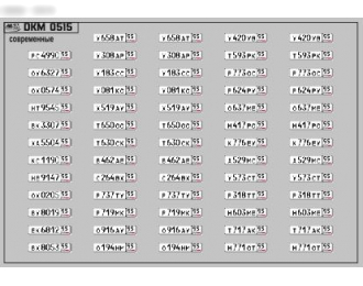 Набор декалей Номерные знаки России Чеченская республика (100х70)