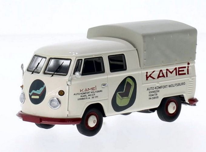 VOLKSWAGEN T1 DoKa, Kamei, Pritsche-Plane, white / grey