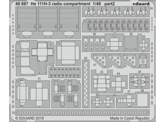 Фототравление для модели He 111H-3 radio compartment