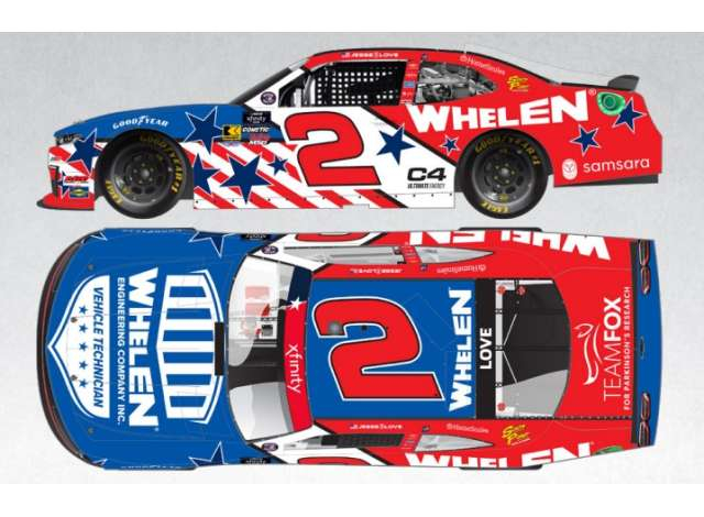 Chevrolet #2 Jesse Love *Whelen Salutes* blue/red/white 2025