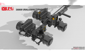 Сборная модель Russian 63095 Typhoon-U 6x6 Mine resistant ambush protected vehicle w/Sagged wheel set x6 PCS