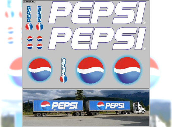 Декаль НЕФАЗ-93341 Pepsi вариант 2 (200х140)