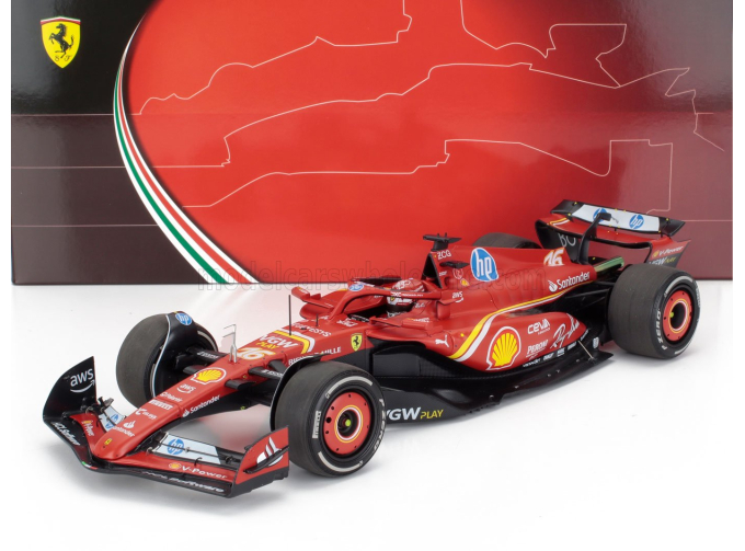 FERRARI F1 Sf-24 Team Scuderia Ferrari №16 Winner Monaco Gp (2024) Charles Leclerc - Polyfoam Packaging, Red Black