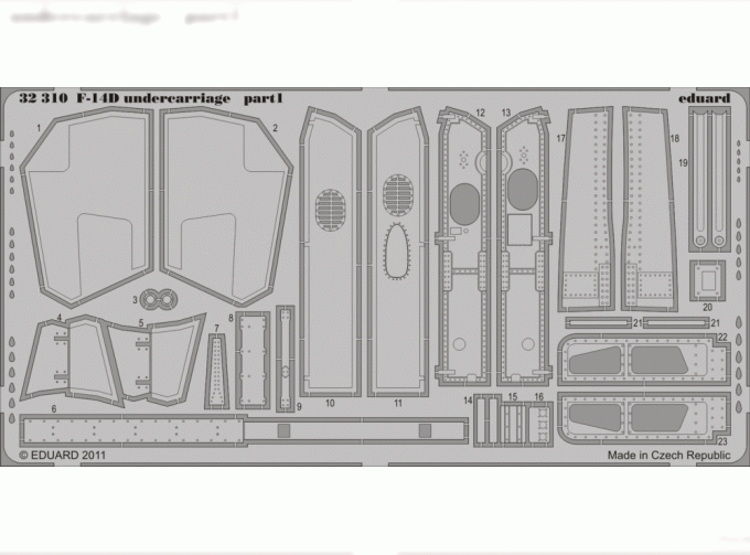 Фототравление для F-14D undercarriage