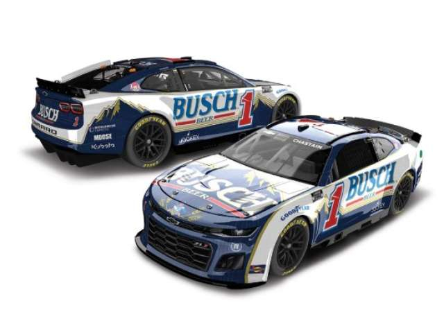 Chevrolet Camaro #1 Ross Chastain *Busch Beer Retro*, white/blue/red 2024