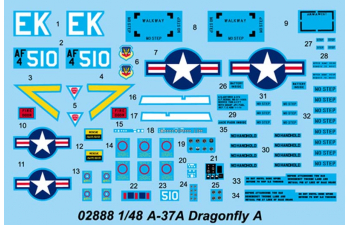 Сборная модель Самолет US A-37A Dragonfly Light Ground-Attack Aircraft