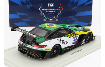 MERCEDES BENZ Amg Gt3 Team Brazil N44 Fia Motorsport Games Sprint Cup Paul Richard (2022) B.Baptista, White Yellow Green