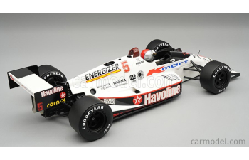 LOLA T89 Team Newman Haas Racing №5 Formula Indy Car World Series Season (with Pilot Figure) (1989) Mario Andretti, White Black