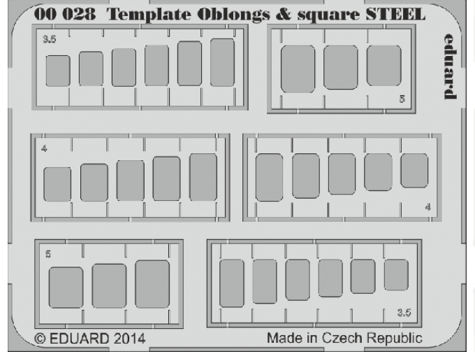 Инструмент Template oblongs & square STEEL