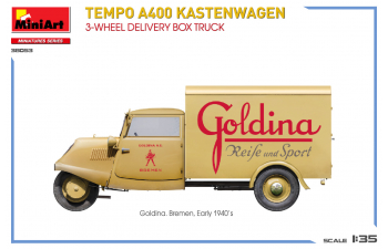 Сборная модель TEMPO A400 Lieferwagen 3-wheels Goldina Truck 1962