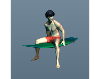 Фигурка Серфер 2, окрашенная