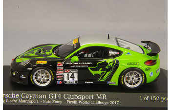 PORSCHE Cayman GT4 Clubsport MR #14 Nate Stacy Pirelli World Challenges GTS *Resin Series* (2017), black/green