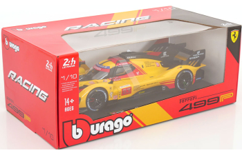 FERRARI 499p 3.0l Turbo V6 Team Af Corse №83 24h Le Mans (2024) Robert Kubica - Robert Shwartzman - Yifei Ye, Yellow Red