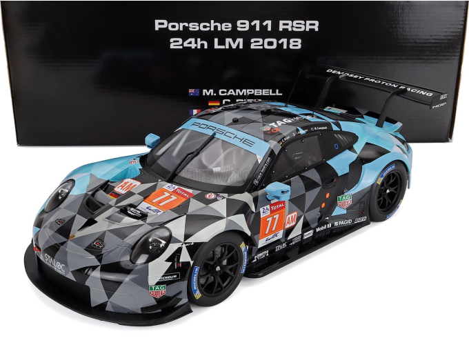 PORSCHE 911 991 RSR Team Dempsey Proton Racing №77 Winner Lmgte AM 24h Le Mans (2018) Matt Campbell - Christian Ried - Julien Andlauer