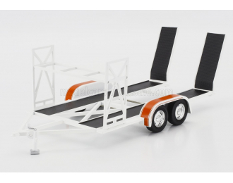 Двухосный прицеп для транспортировки автомобилей, красно-серебристый / Car Transporter Trailer Ycid, Red Silver