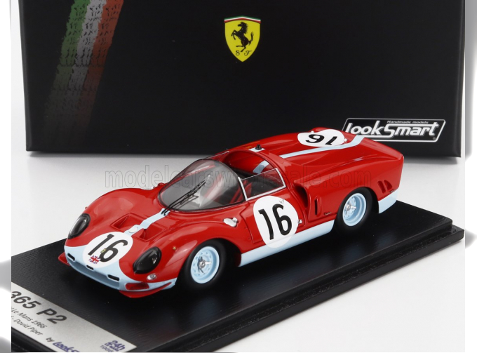 FERRARI 365 P2 №16 24h Le Mans (1966) Richard Attwood - David Piper, Red